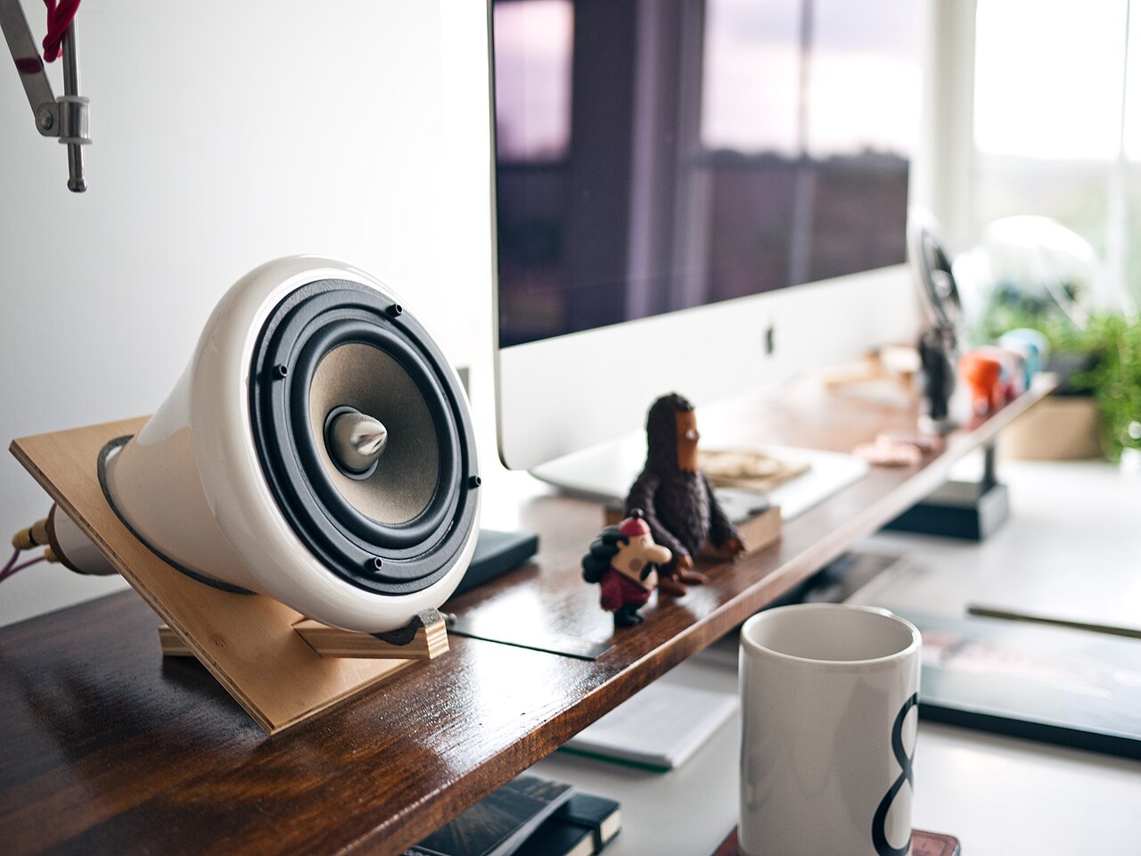 An office desk and computer