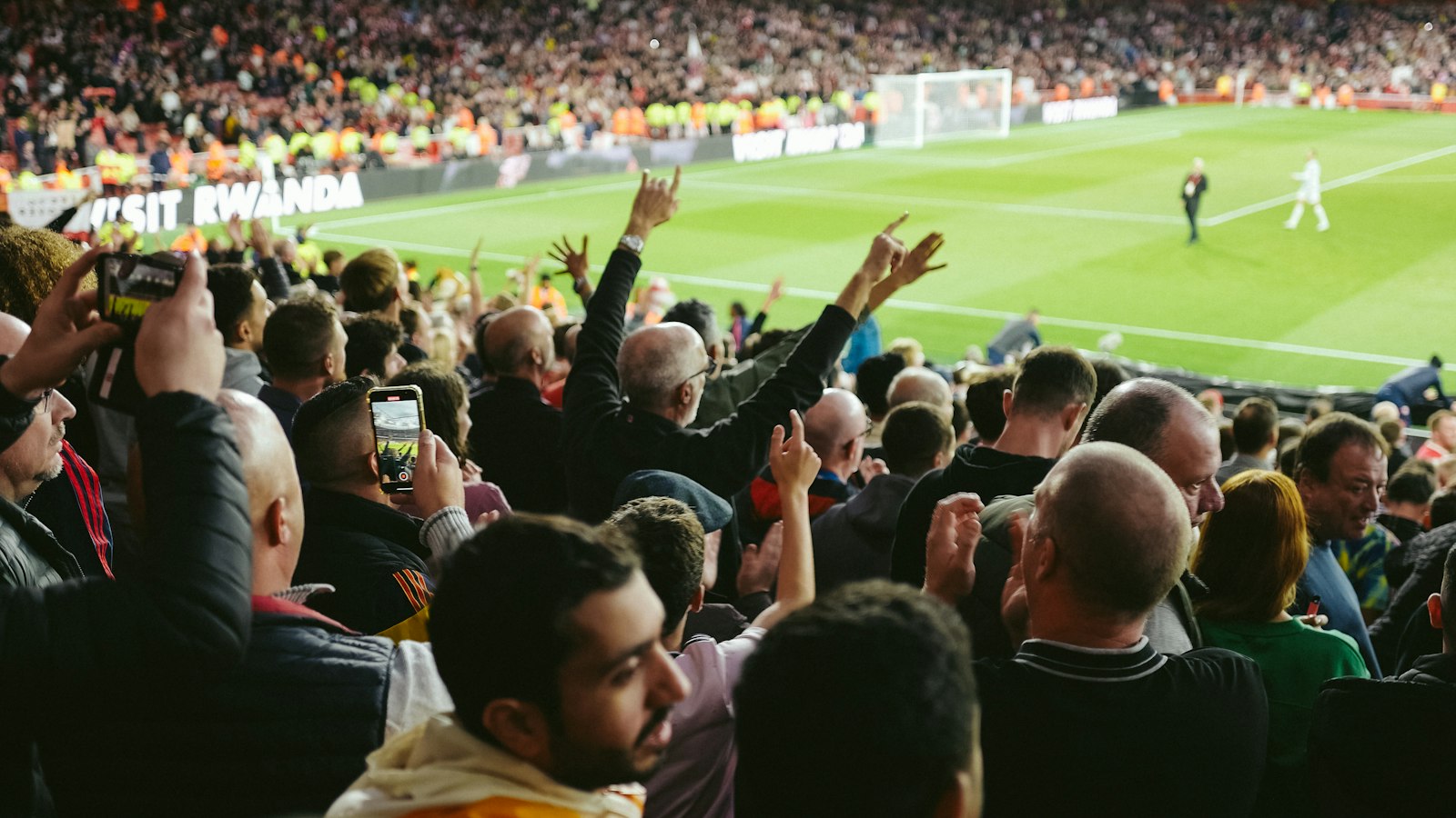 A crowd of spectators in a stadium